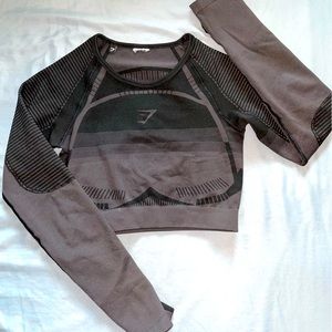 Gymshark long sleeve workout top, backless design